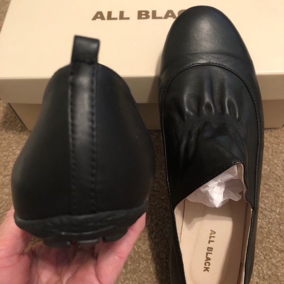 ALL BLACK black leather shoes. - Picture 5 of 8